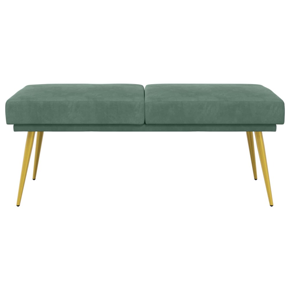vidaXL Διπλή Επίστρωση Πάγκος Θαλασσί 120 x 45 x 46 εκ Βελούδο