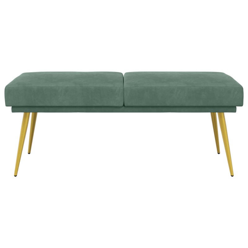 vidaXL Διπλή Επίστρωση Πάγκος Θαλασσί 120 x 45 x 46 εκ Βελούδο