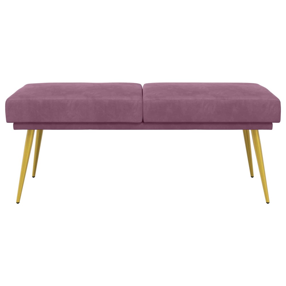 vidaXL Διπλή Επίστρωση Πάγκος Μοβ 120 x 45 x 46 εκ Βελούδο