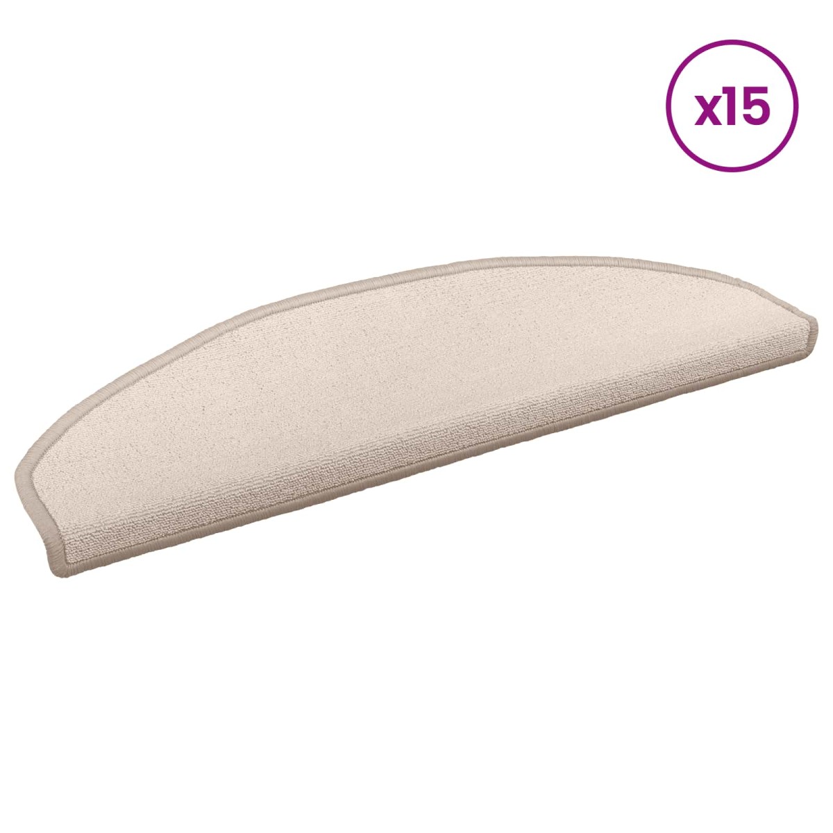 vidaXL Αυτοκόλλητα Ματ Σκαλοπατιών 15 τμχ. 80 x 24,5 x 3,5 εκ. Taupe