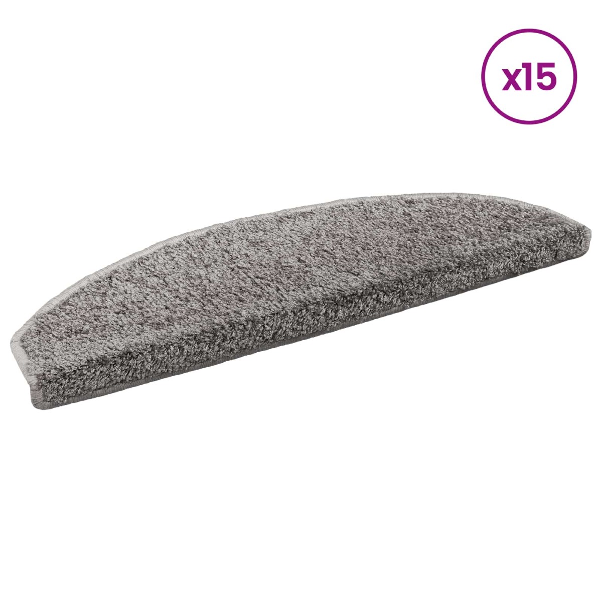 vidaXL Αυτοκόλλητα Ματ Σκαλοπατιών 15 τμχ. 80 x 24,5 x 3,5 εκ. Γκρι