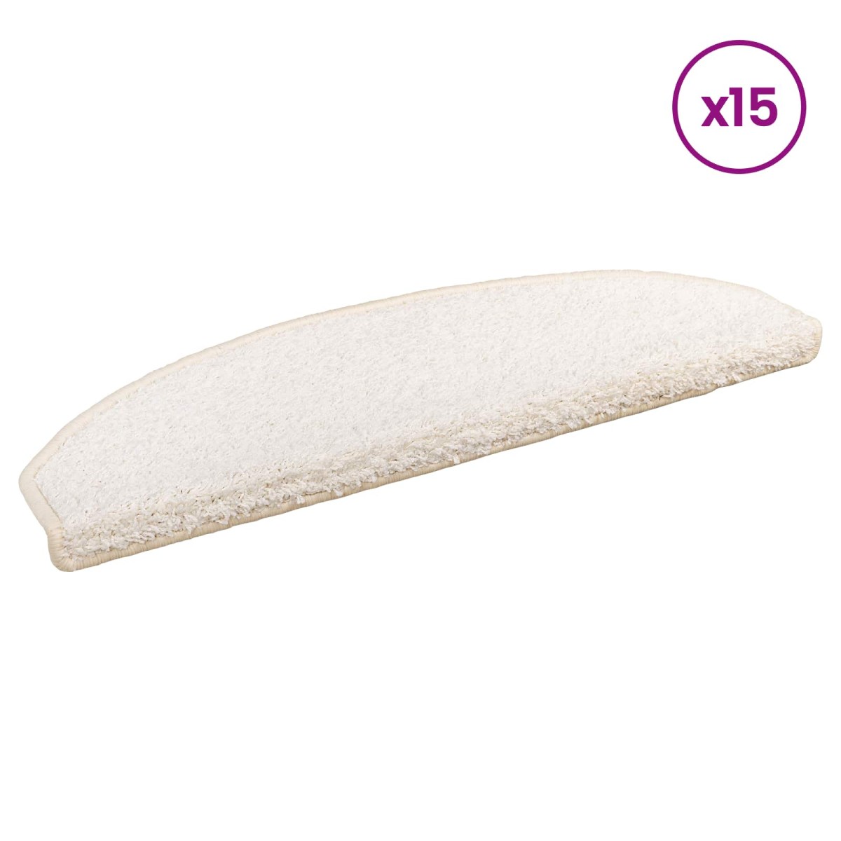 vidaXL Αυτοκόλλητα Ματ Σκαλοπατιών 15 τμχ. 80 x 24,5 x 3,5 εκ. Λευκό