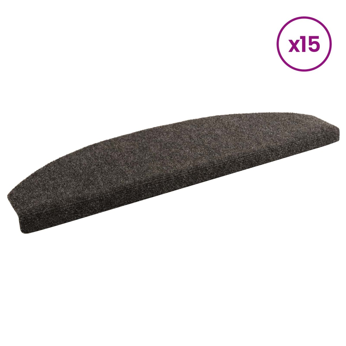 vidaXL Αυτοκόλλητα Ματ Σκαλοπατιών 15 τμχ. 80 x 24,5 x 3,5 εκ. Ανθρακί