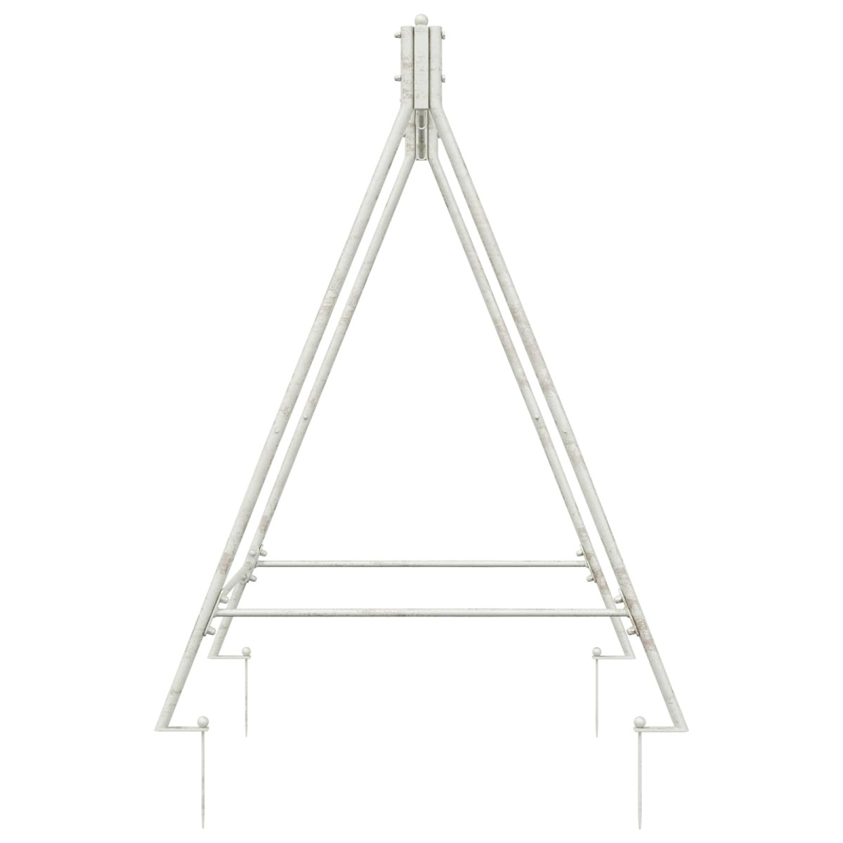 vidaXL Σκελετός Κούνιας Αντίκες Λευκό 113 x 121,5 x 168 εκ. Ατσάλι