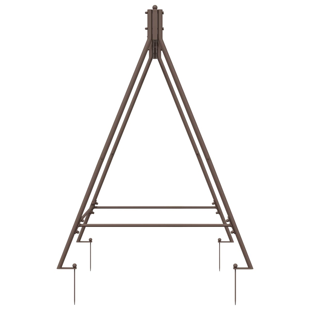 vidaXL Σκελετός Κούνιας Αρχαίο Καφέ 113 x 121,5 x 168 εκ. Ατσάλι