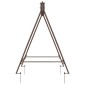 vidaXL Σκελετός Κούνιας Αρχαίο Καφέ 113 x 121,5 x 168 εκ. Ατσάλι
