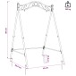 vidaXL Σκελετός Κούνιας Αρχαίο Καφέ 113 x 121,5 x 168 εκ. Ατσάλι