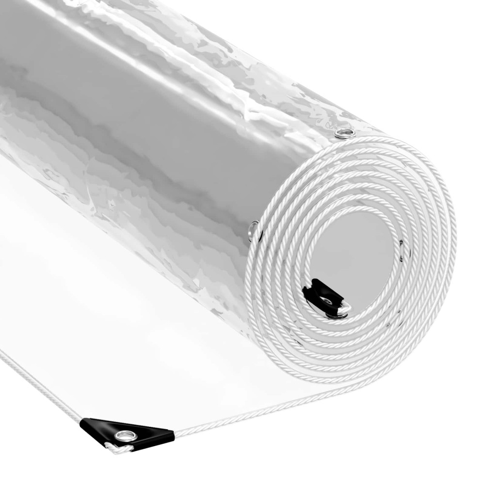 vidaXL Μουσαμάς 350 gsm Διαφανές 10 x 1,5 m PVC