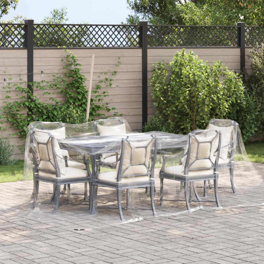 vidaXL Μουσαμάς 350 gsm Διαφανές 5 x 3,5 μ PVC