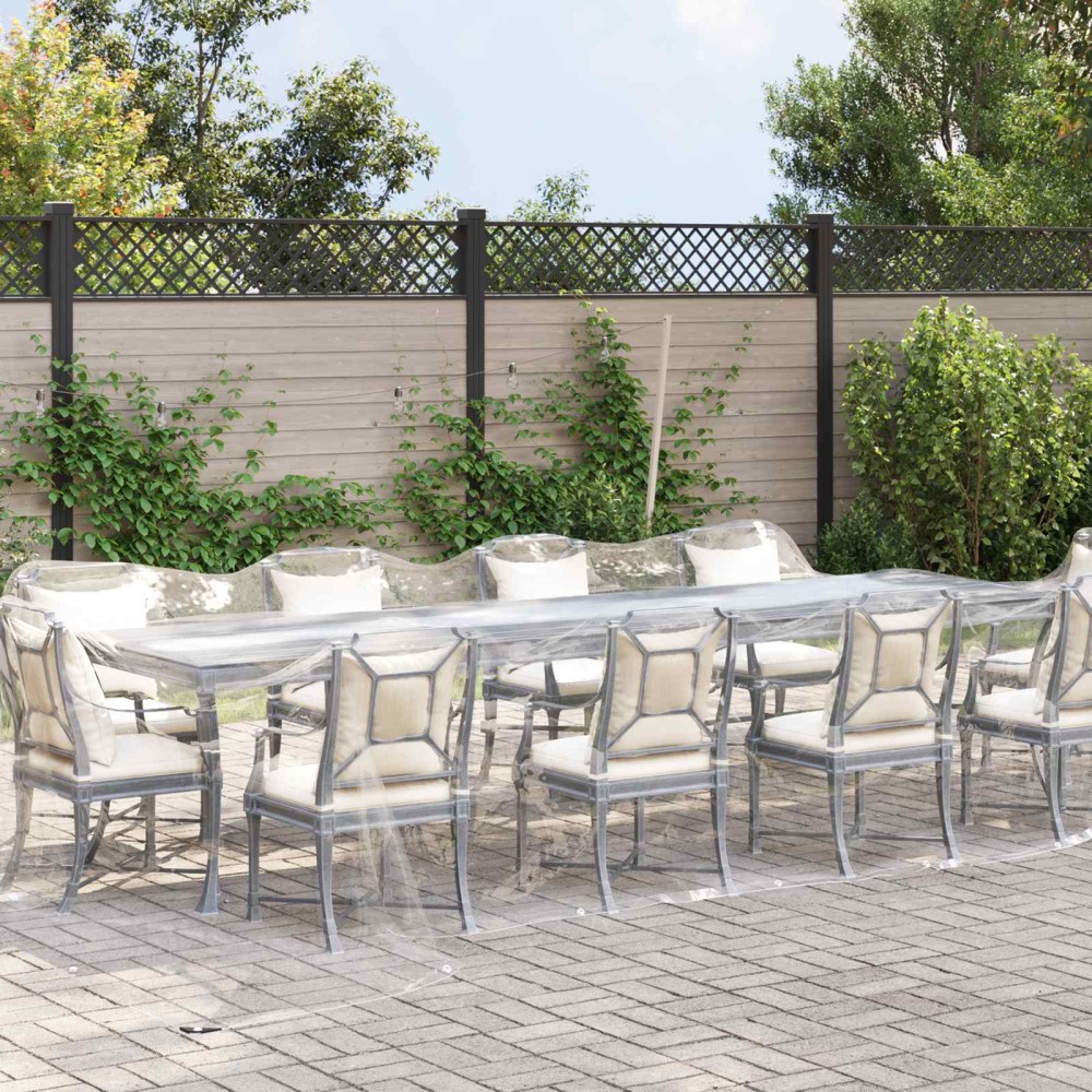 vidaXL Μουσαμάς 350 gsm Διαφανές 7 x 4 m PVC