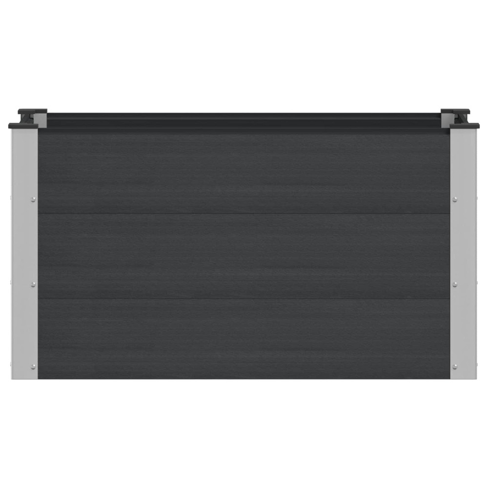 vidaXL Υπερυψωμένη Ζαρντινιέρα Μαύρο 100 x 50 x 54 cm