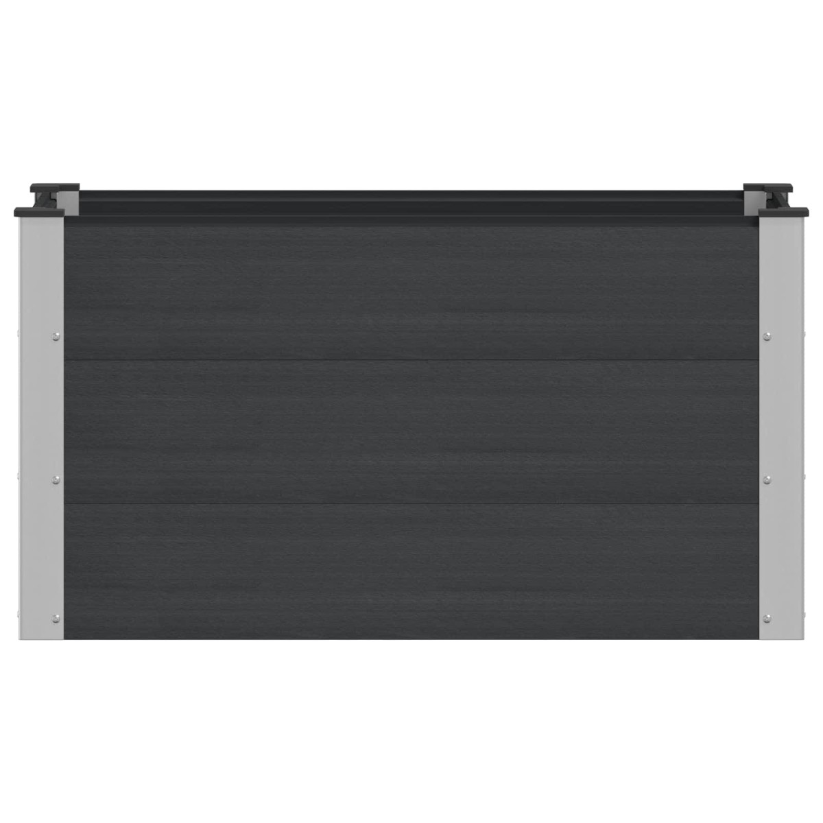 vidaXL Υπερυψωμένη Ζαρντινιέρα Μαύρο 100 x 50 x 54 cm