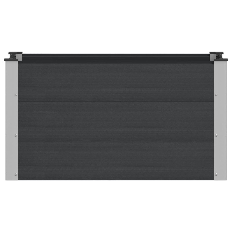 vidaXL Υπερυψωμένη Ζαρντινιέρα Μαύρο 100 x 50 x 54 cm