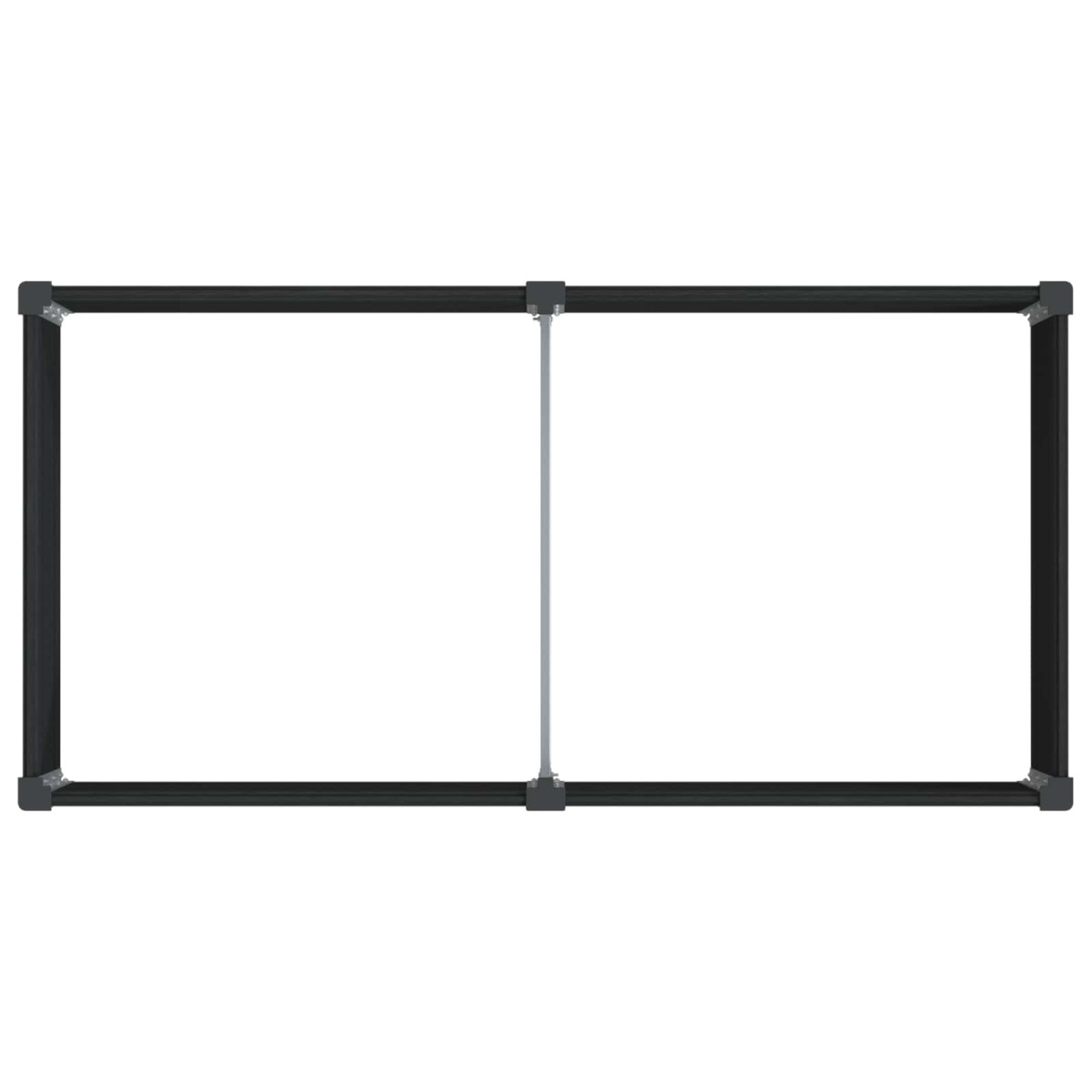 vidaXL Υπερυψωμένη Ζαρντινιέρα Μαύρο 100 x 50 x 54 cm