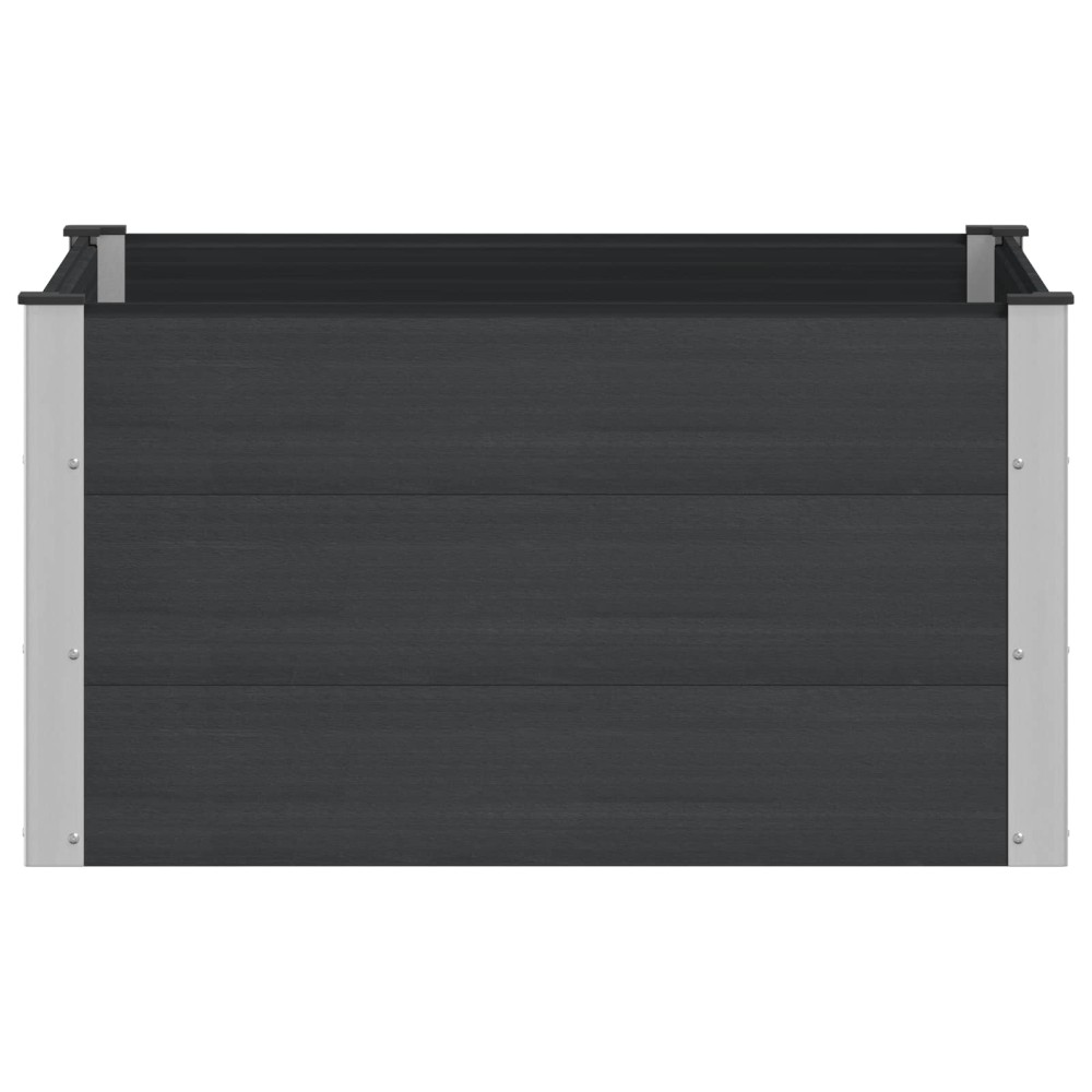 vidaXL Υπερυψωμένη Ζαρντινιέρα Μαύρο 100 x 100 x 54 cm