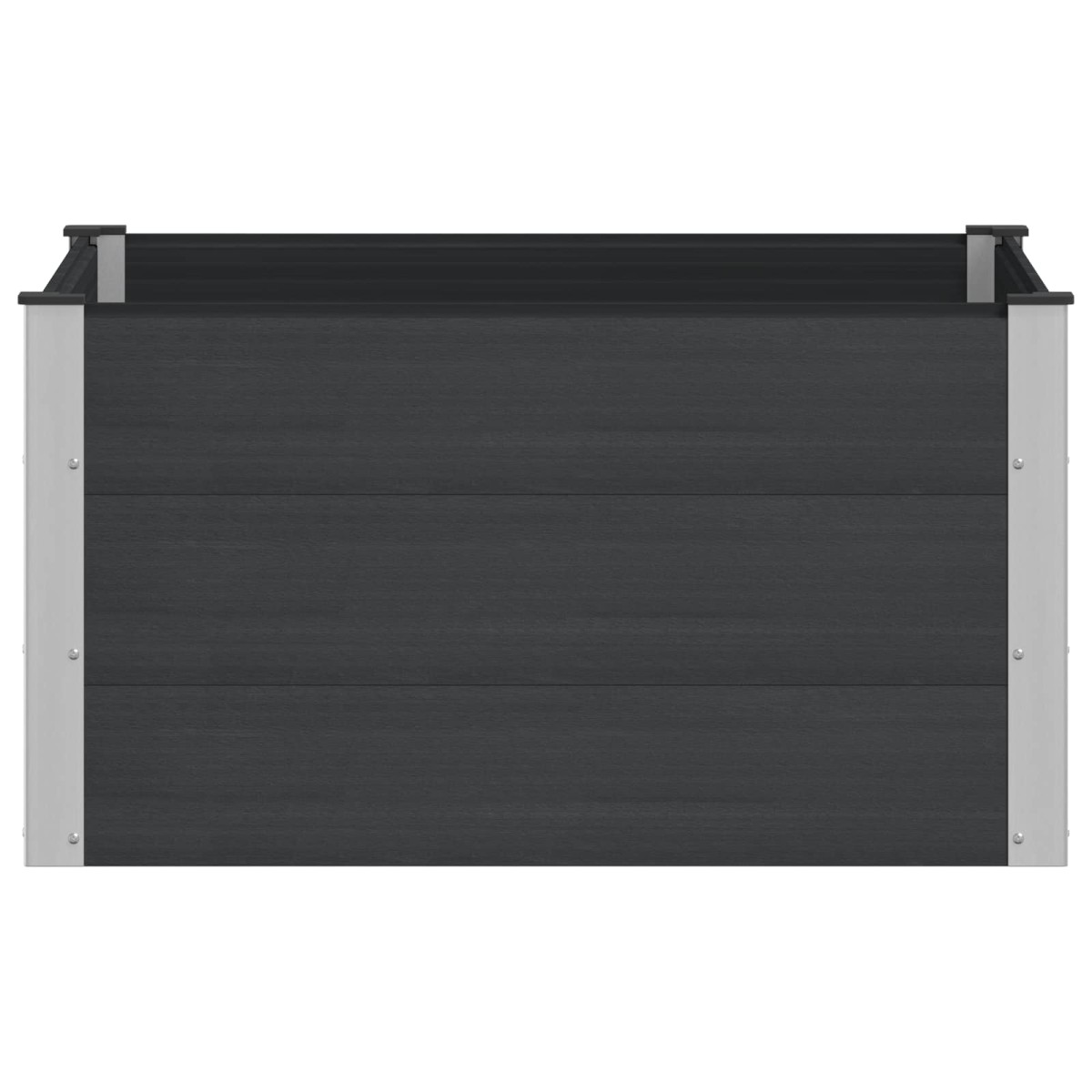 vidaXL Υπερυψωμένη Ζαρντινιέρα Μαύρο 100 x 100 x 54 cm