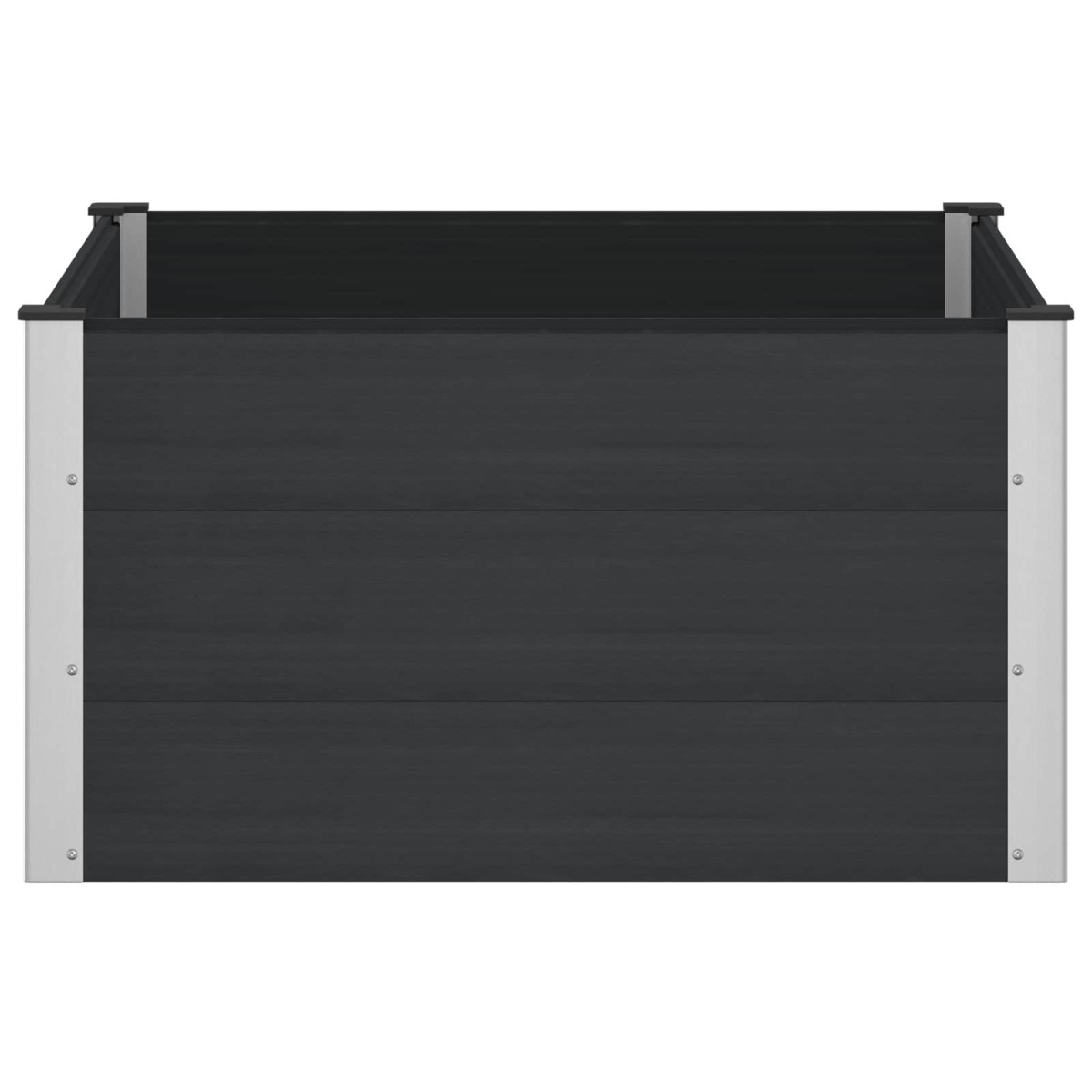 vidaXL Υπερυψωμένη Ζαρντινιέρα Μαύρο 100 x 100 x 54 cm