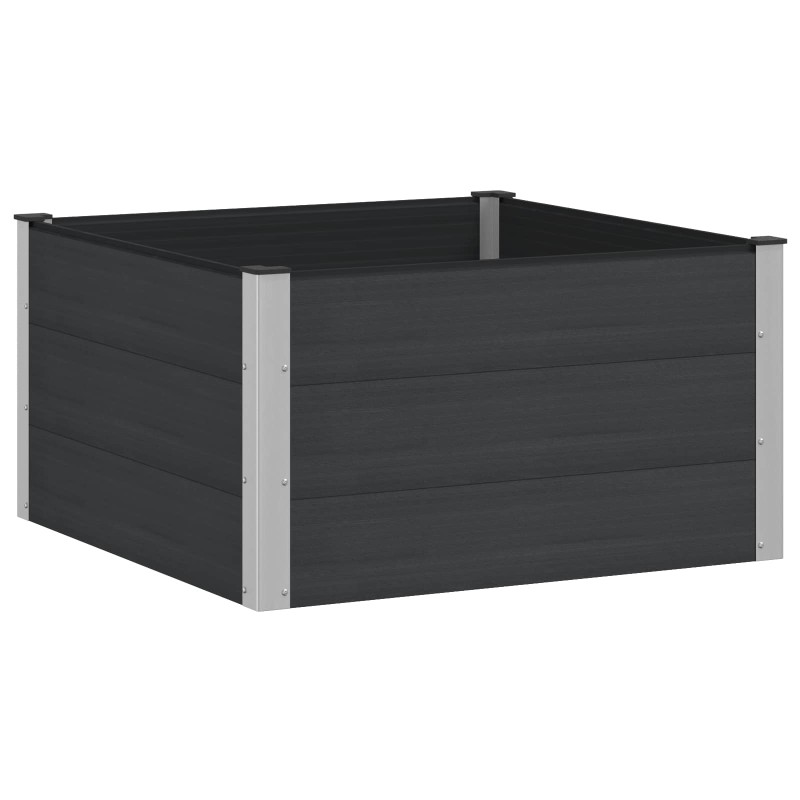 vidaXL Υπερυψωμένη Ζαρντινιέρα Μαύρο 100 x 100 x 54 cm
