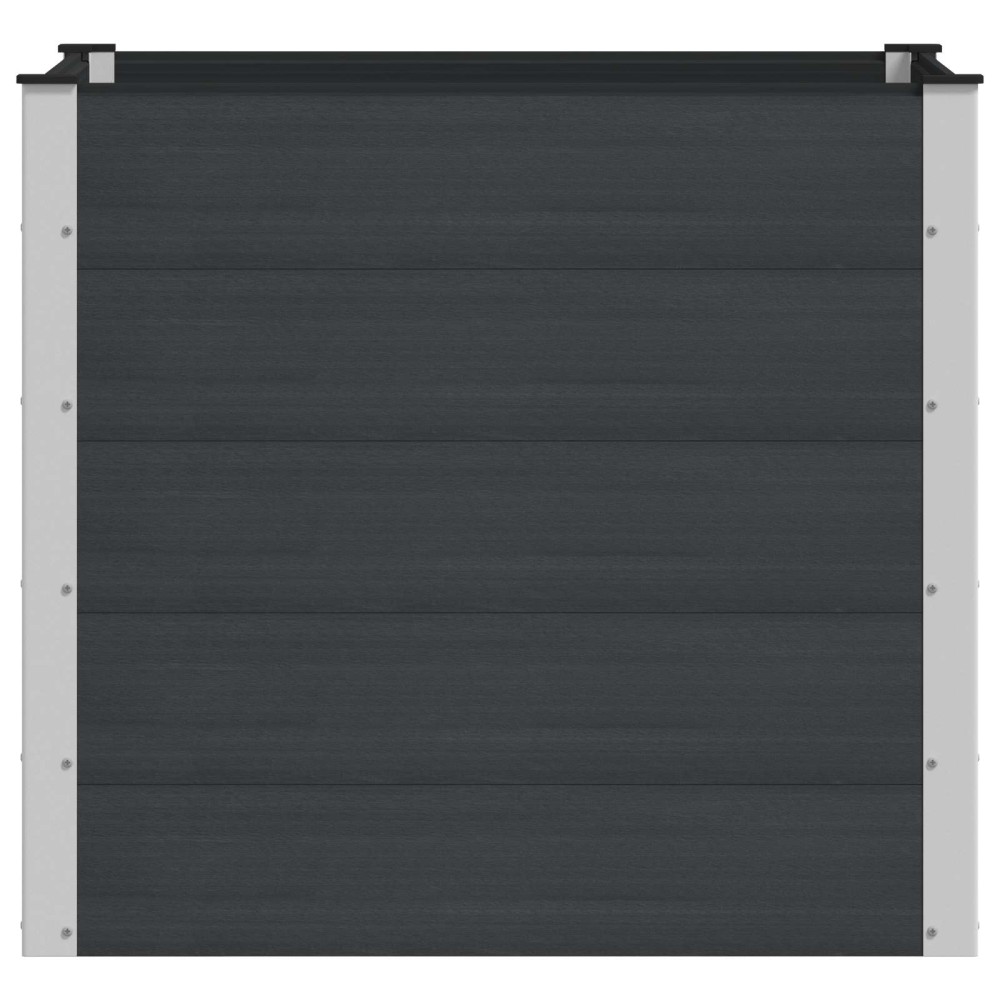 vidaXL Υπερυψωμένη Ζαρντινιέρα Μαύρο 100 x 100 x 91 cm