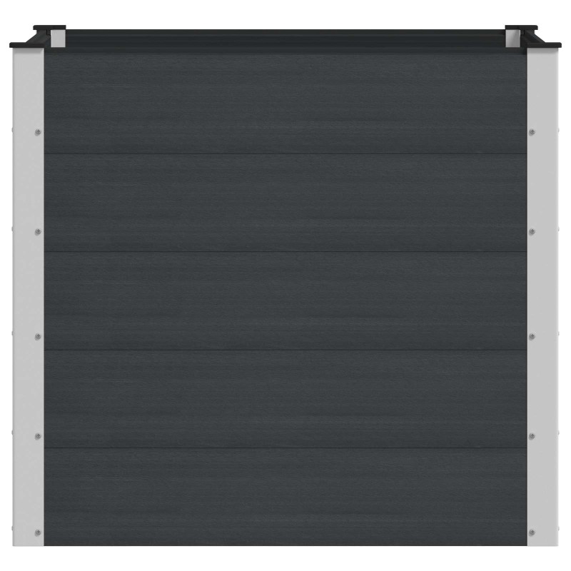 vidaXL Υπερυψωμένη Ζαρντινιέρα Μαύρο 100 x 100 x 91 cm