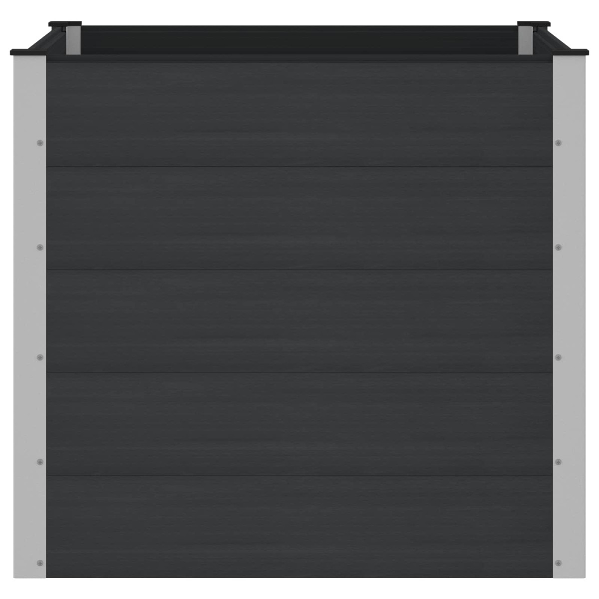 vidaXL Υπερυψωμένη Ζαρντινιέρα Μαύρο 100 x 100 x 91 cm
