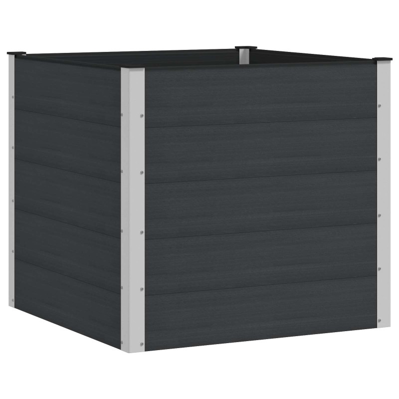 vidaXL Υπερυψωμένη Ζαρντινιέρα Μαύρο 100 x 100 x 91 cm