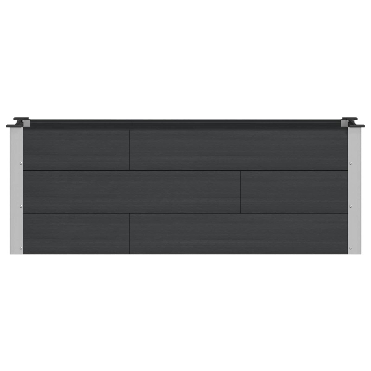 vidaXL Υπερυψωμένη Ζαρντινιέρα Μαύρο 150 x 50 x 54 cm