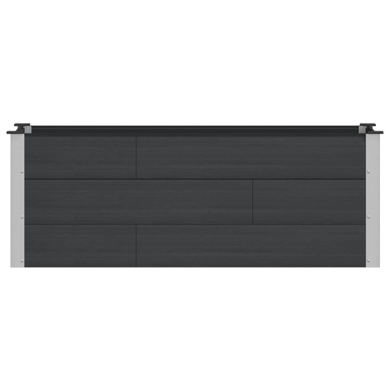 vidaXL Υπερυψωμένη Ζαρντινιέρα Μαύρο 150 x 50 x 54 cm
