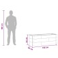 vidaXL Υπερυψωμένη Ζαρντινιέρα Μαύρο 150 x 50 x 54 cm