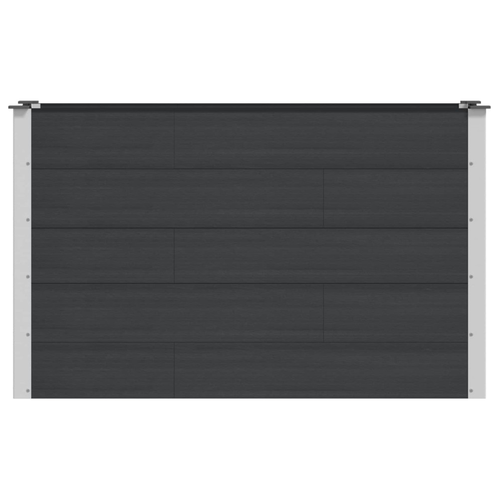 vidaXL Υπερυψωμένη Ζαρντινιέρα Μαύρο 150 x 50 x 91 cm