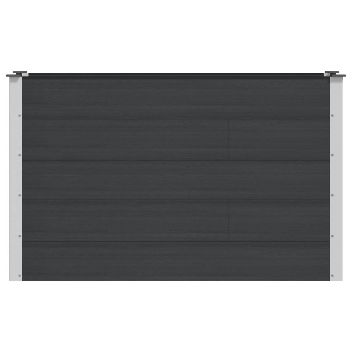 vidaXL Υπερυψωμένη Ζαρντινιέρα Μαύρο 150 x 50 x 91 cm