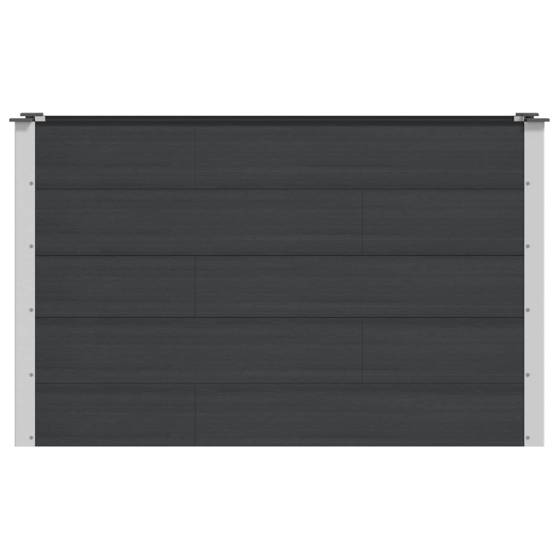 vidaXL Υπερυψωμένη Ζαρντινιέρα Μαύρο 150 x 50 x 91 cm
