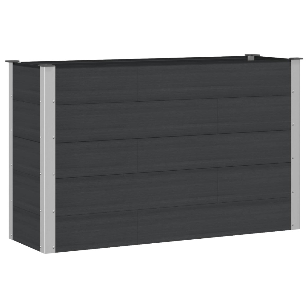 vidaXL Υπερυψωμένη Ζαρντινιέρα Μαύρο 150 x 50 x 91 cm