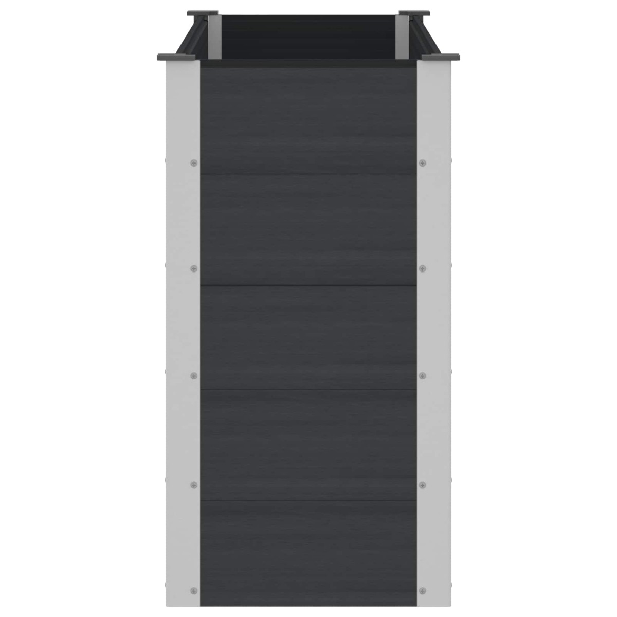 vidaXL Υπερυψωμένη Ζαρντινιέρα Μαύρο 150 x 50 x 91 cm