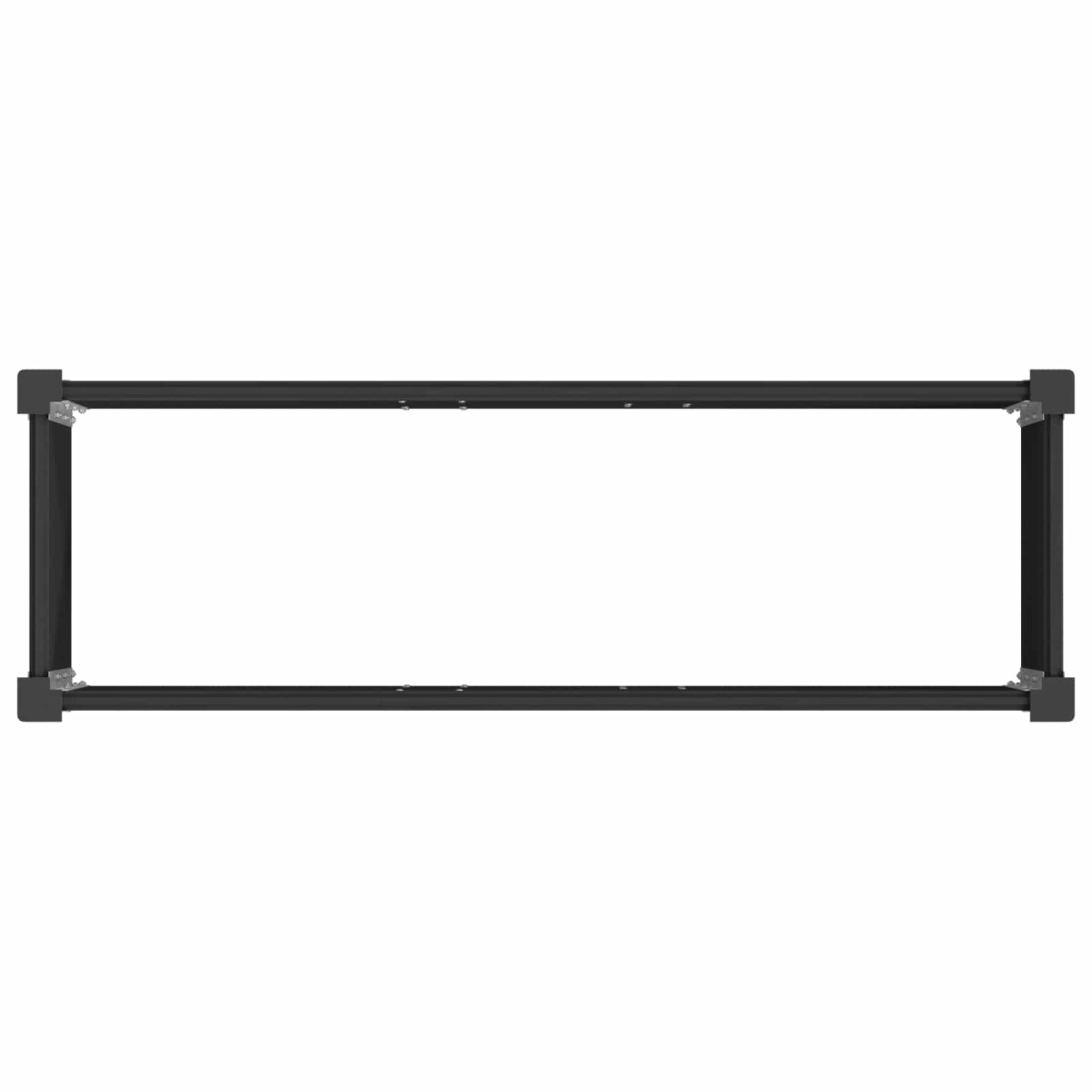 vidaXL Υπερυψωμένη Ζαρντινιέρα Μαύρο 150 x 50 x 91 cm