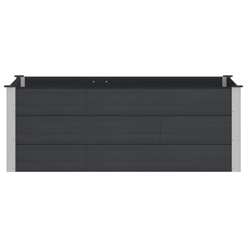 vidaXL Υπερυψωμένη Ζαρντινιέρα Μαύρο 150 x 100 x 54 cm