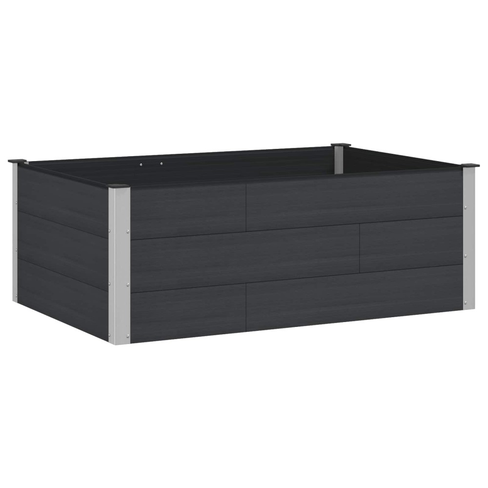 vidaXL Υπερυψωμένη Ζαρντινιέρα Μαύρο 150 x 100 x 54 cm