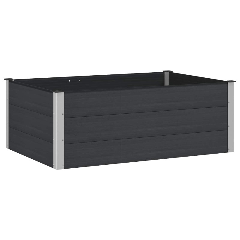 vidaXL Υπερυψωμένη Ζαρντινιέρα Μαύρο 150 x 100 x 54 cm