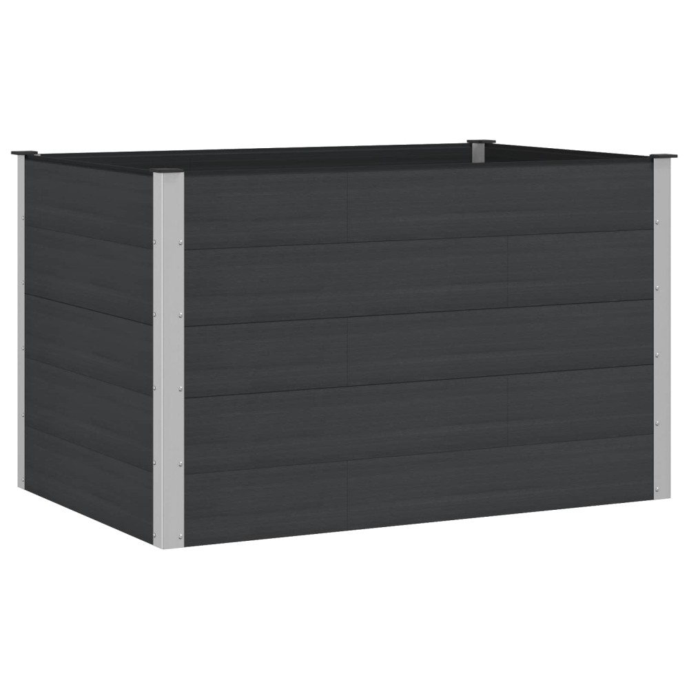 vidaXL Υπερυψωμένη Ζαρντινιέρα Μαύρο 150 x 100 x 91 cm