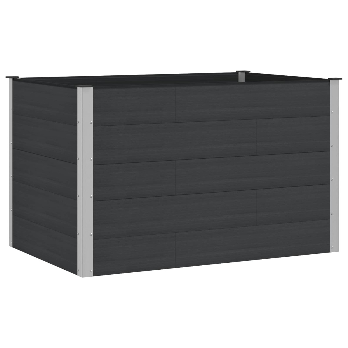 vidaXL Υπερυψωμένη Ζαρντινιέρα Μαύρο 150 x 100 x 91 cm