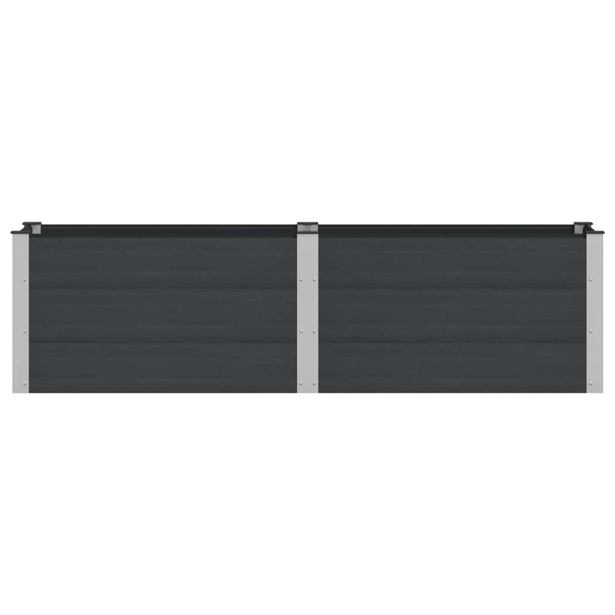 vidaXL Υπερυψωμένη Ζαρντινιέρα Μαύρο 200 x 50 x 54 cm