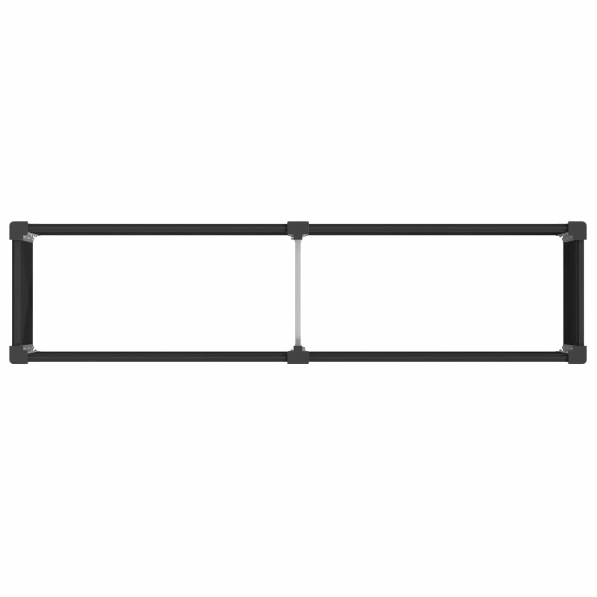 vidaXL Υπερυψωμένη Ζαρντινιέρα Μαύρο 200 x 50 x 54 cm