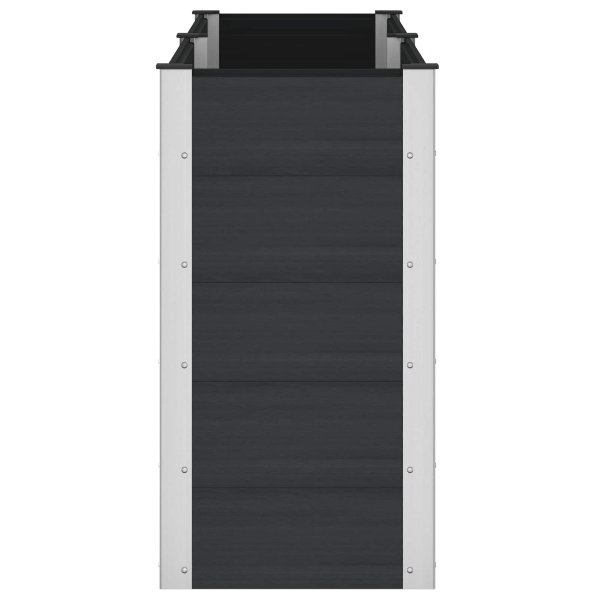 vidaXL Υπερυψωμένη Ζαρντινιέρα Μαύρο 200 x 50 x 91 cm