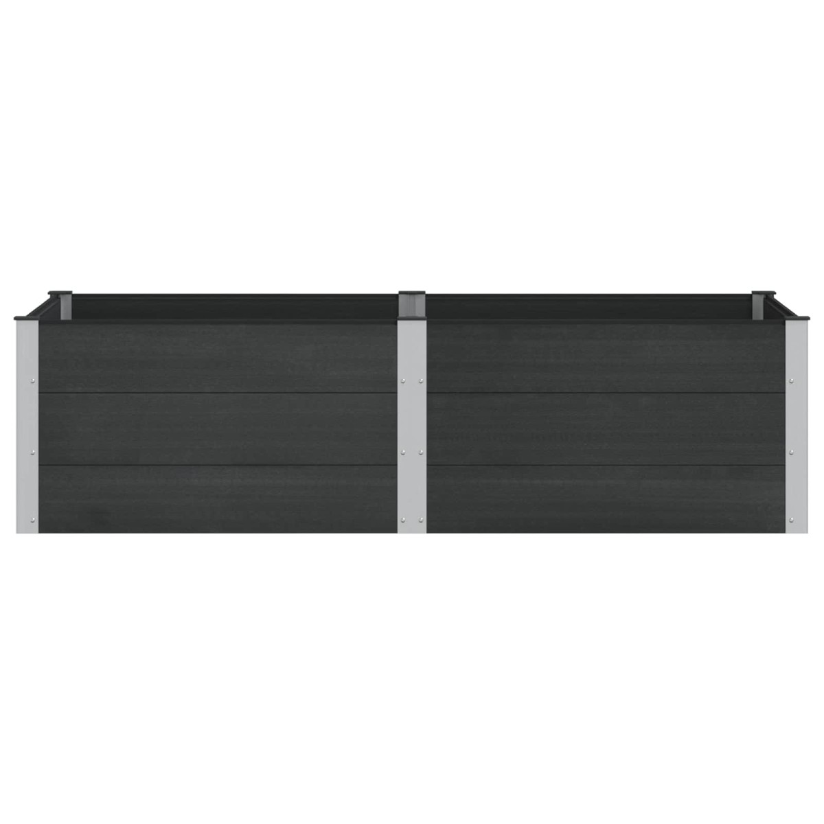 vidaXL Υπερυψωμένη Ζαρντινιέρα Μαύρο 200 x 100 x 54 cm