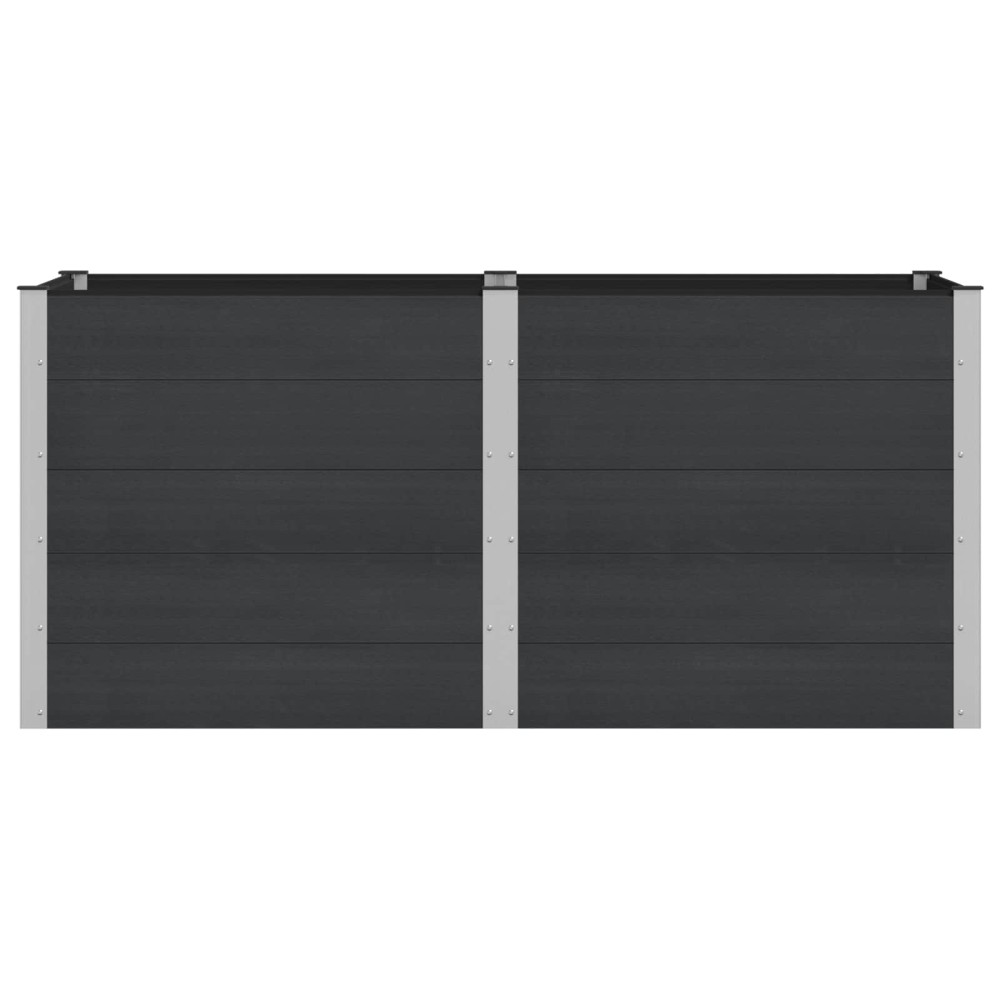 vidaXL Υπερυψωμένη Ζαρντινιέρα Μαύρο 200 x 100 x 91 εκ
