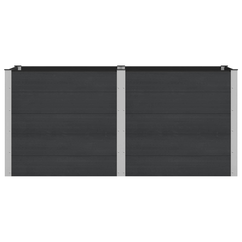 vidaXL Υπερυψωμένη Ζαρντινιέρα Μαύρο 200 x 100 x 91 εκ