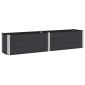 vidaXL Υπερυψωμένη Ζαρντινιέρα Μαύρο 250 x 50 x 54 cm