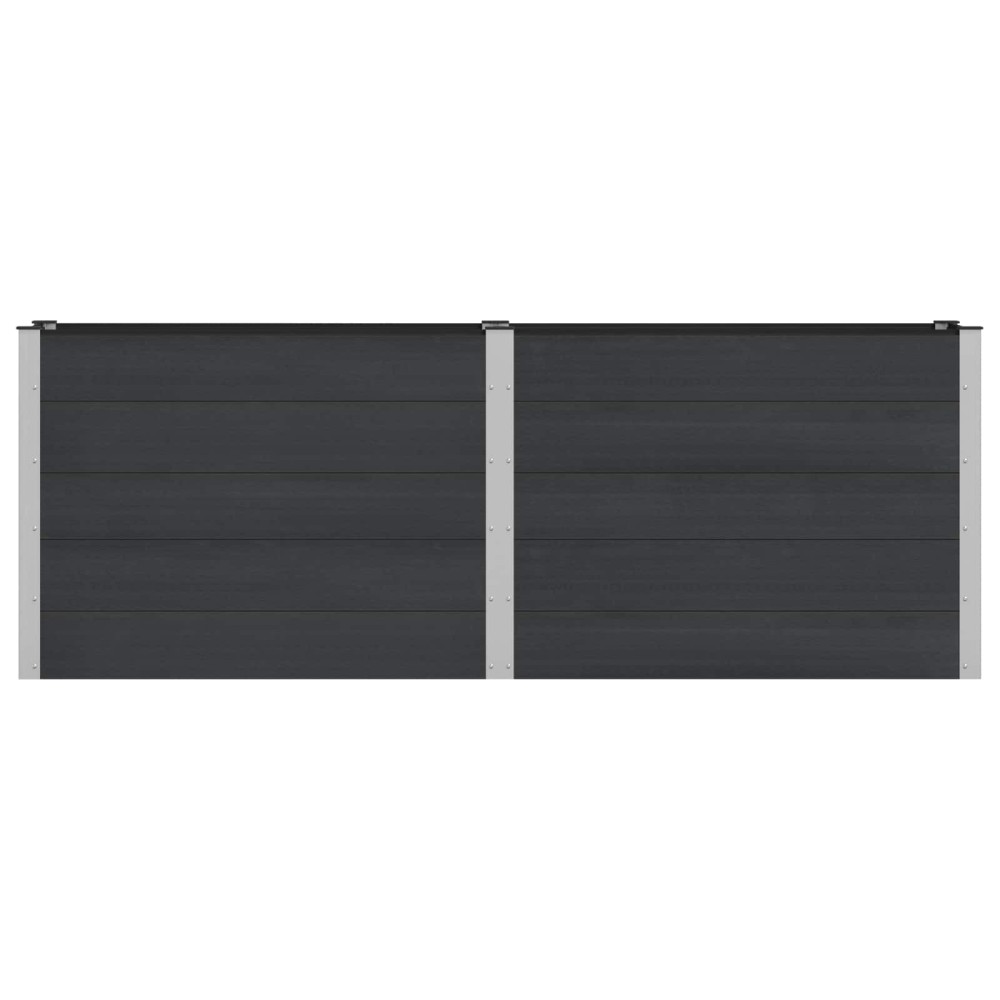 vidaXL Υπερυψωμένη Ζαρντινιέρα Μαύρο 250 x 50 x 91 εκ