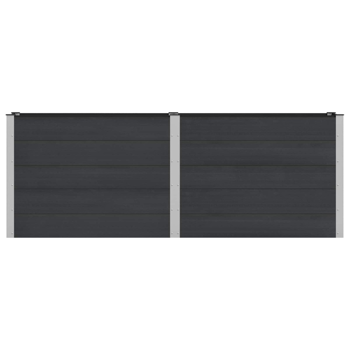 vidaXL Υπερυψωμένη Ζαρντινιέρα Μαύρο 250 x 50 x 91 εκ