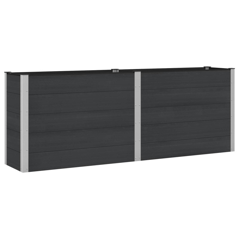 vidaXL Υπερυψωμένη Ζαρντινιέρα Μαύρο 250 x 50 x 91 εκ